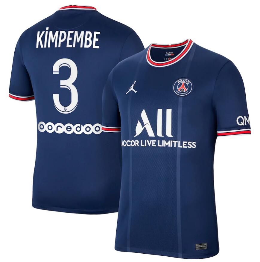 2021/22 Maillot PSG Domicile Soccer Jersey Shirt Kimpembe 3